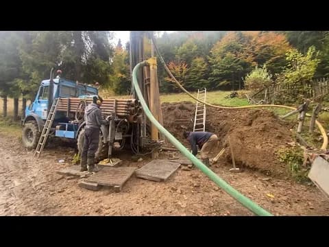 Cięcina Górna - Abrahamów: Wiercenie